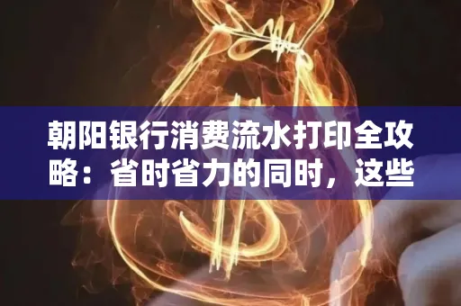 朝阳银行消费流水打印全攻略：省时省力的同时，这些坑别踩！