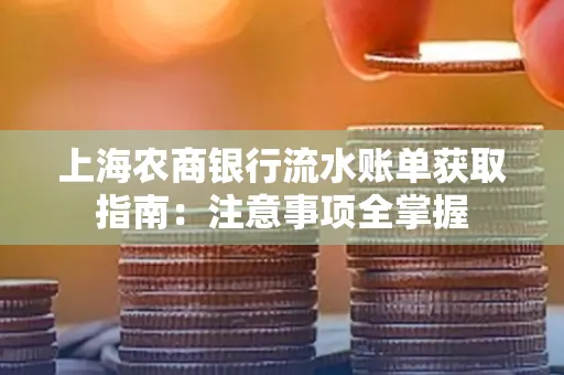 上海农商银行流水账单获取指南：注意事项全掌握