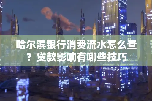 哈尔滨银行消费流水怎么查？贷款影响有哪些技巧