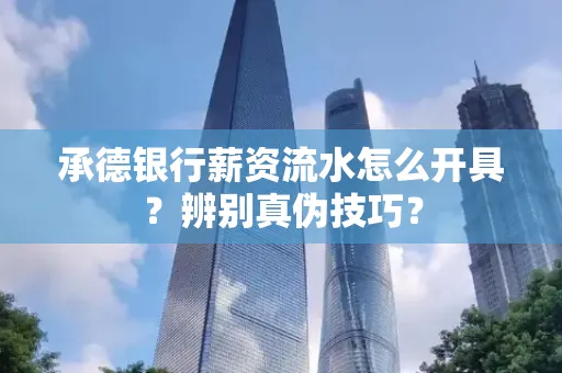 承德银行薪资流水怎么开具？辨别真伪技巧？