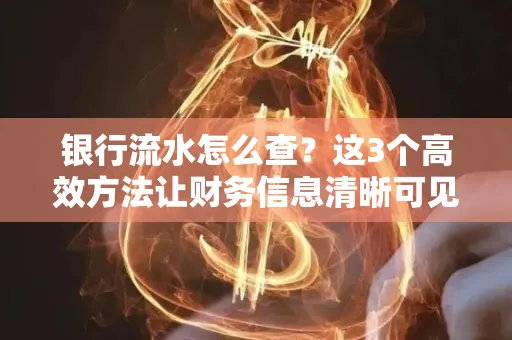 银行流水怎么查？这3个高效方法让财务信息清晰可见
